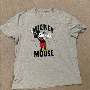 Mickey Mouse Grey Graphic Mens T-Shirt